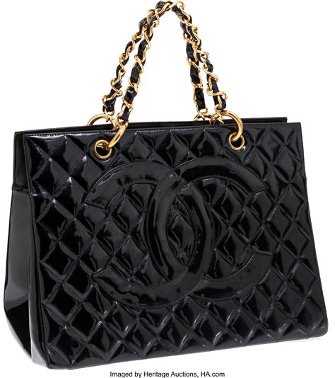 black patent chanel bag